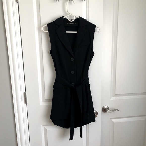 Zara Dresses & Skirts - Zara Black Vest Romper/Dress